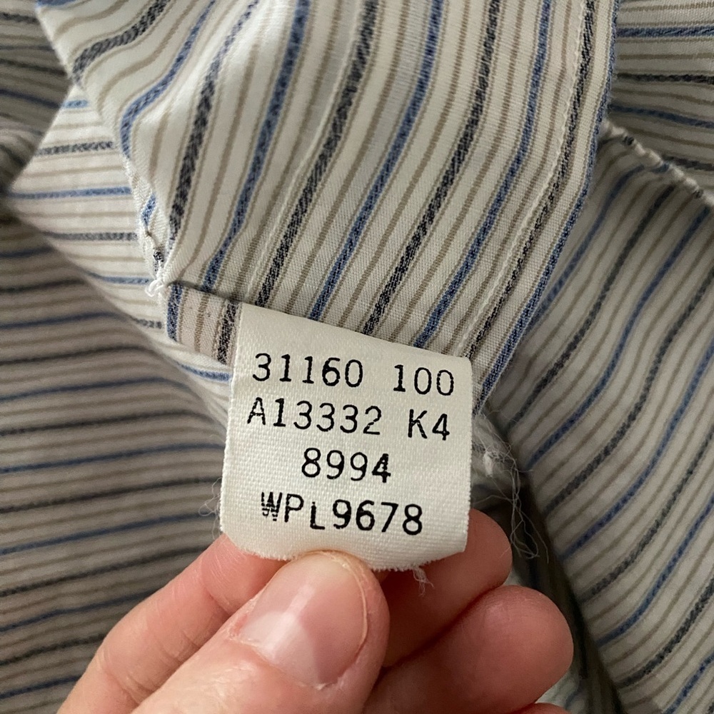 Burberrys Of London Shirt Mens Button Up Shirt 16 - 35 Made in USA Striped - Picture 4 of 13